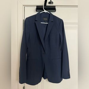 Banana Republic Navy Long & Lean Blazer 10Tall